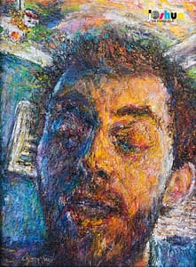 Josh De Pasquale - self portrait in oil paints