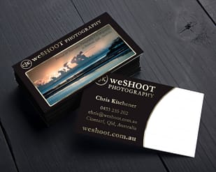 WeShoot - Gold Foil Business Cards