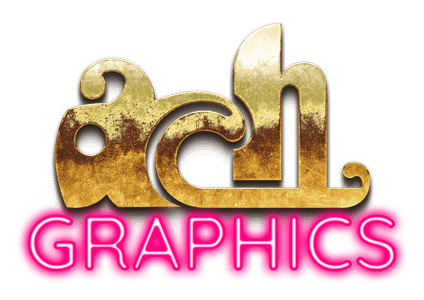 Logo design - Arch Graphics - Art | Graphics | Web - rust gold neon logo