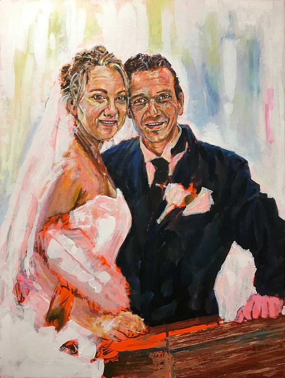 wedding portrait painting commission (1/7)
