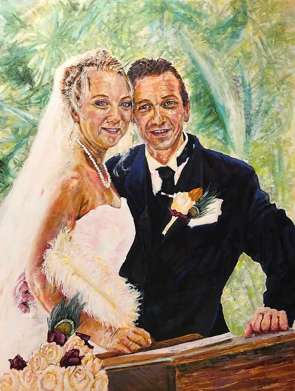 wedding portrait painting commission (2/7)