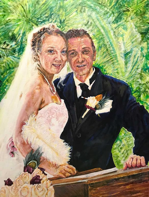 wedding portrait painting commission (3/7)