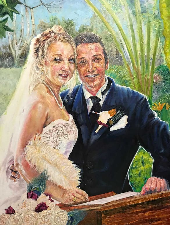 wedding portrait painting commission (5/7)
