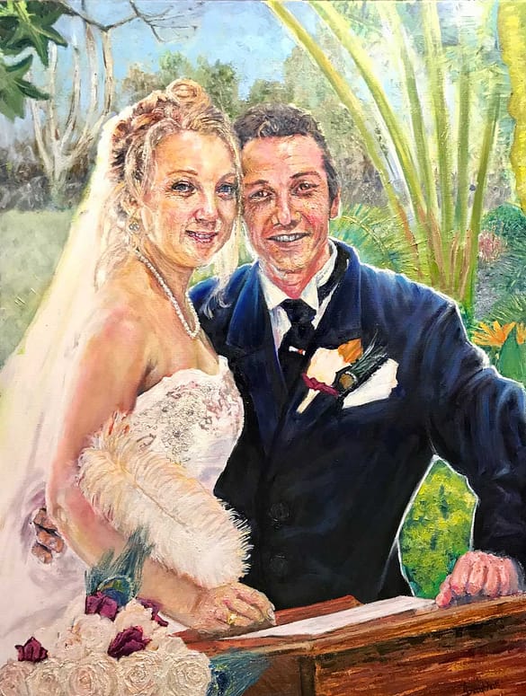 wedding portrait painting commission (6/7)