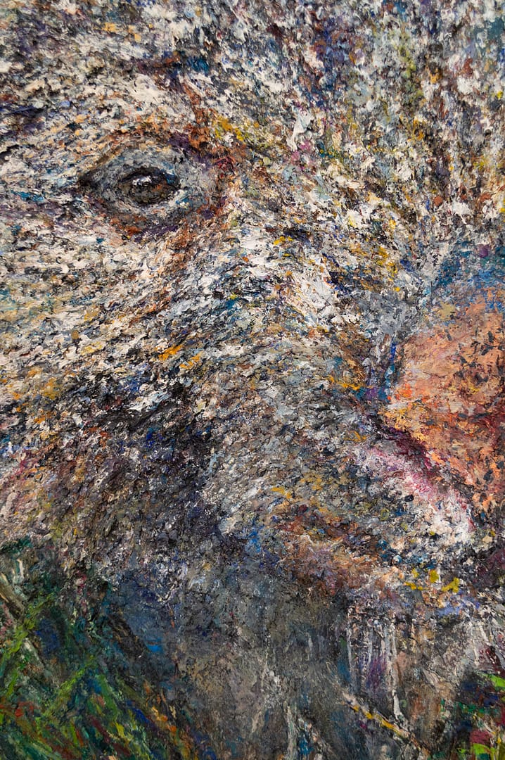 Detail: Wombat, an oil painting, "Harry 13"