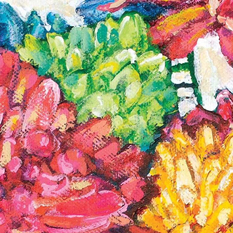 Detail: Rainbow Chrysanthemums - by Josh De Pasquale