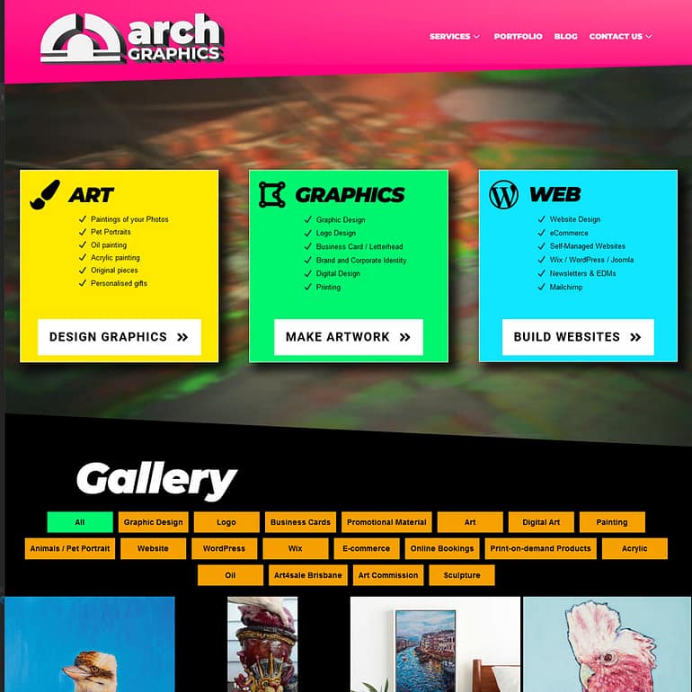 Arch Graphics website v1